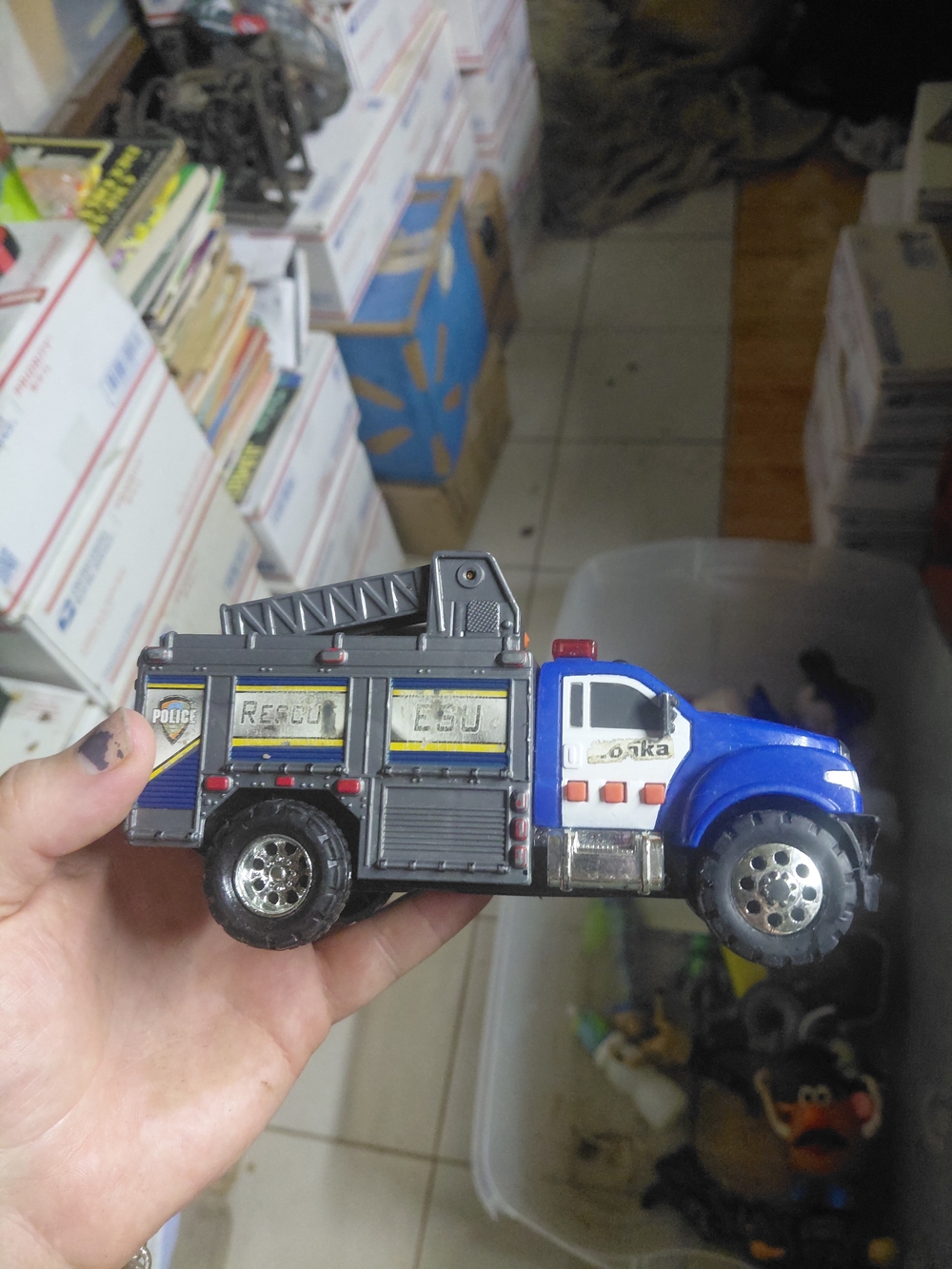 2010 Tonka Toughest Minis Light & Sound - Police Rescue ESU toy has chips